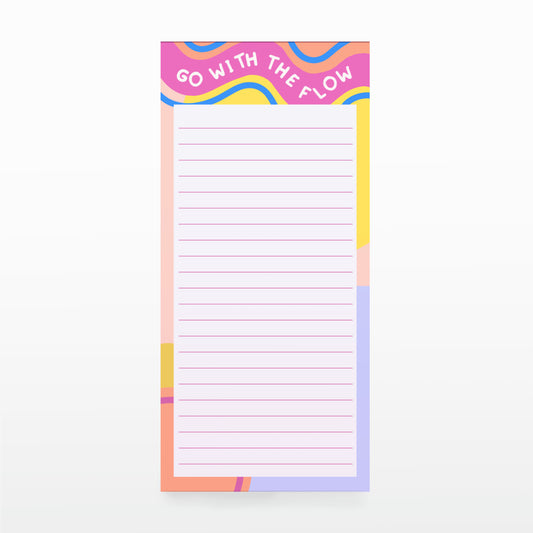 'Go with the flow' Notepad/List Pad