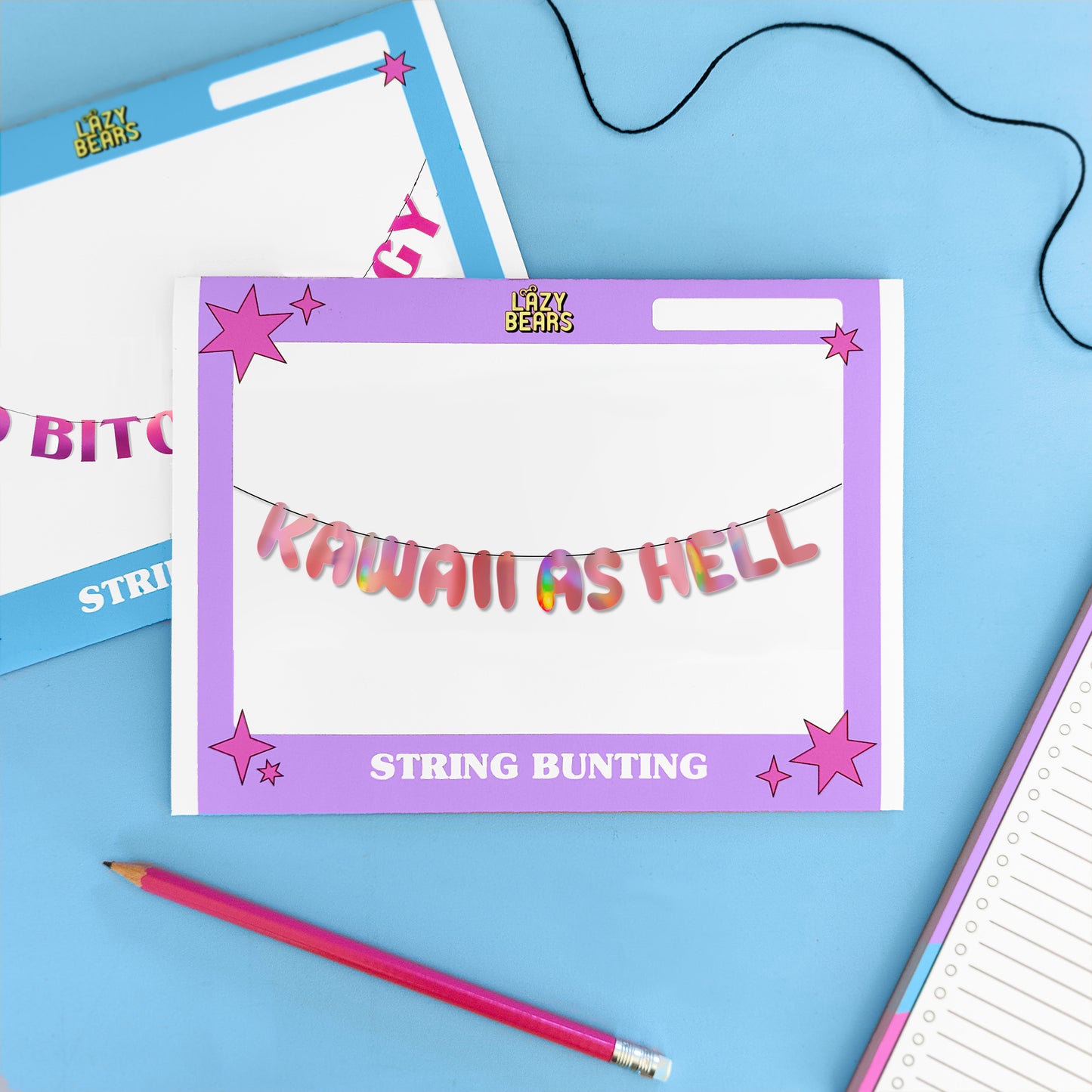 'Kawaii as Hell' String Bunting (Choose your colour)