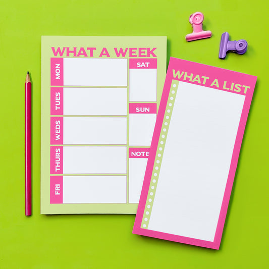 'What a Notepad Set' DL/A5 Desk Pad/Notepad