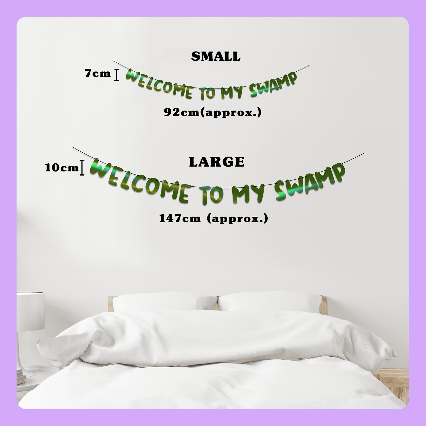 'Welcome to my Swamp' String Bunting (Choose your colour)