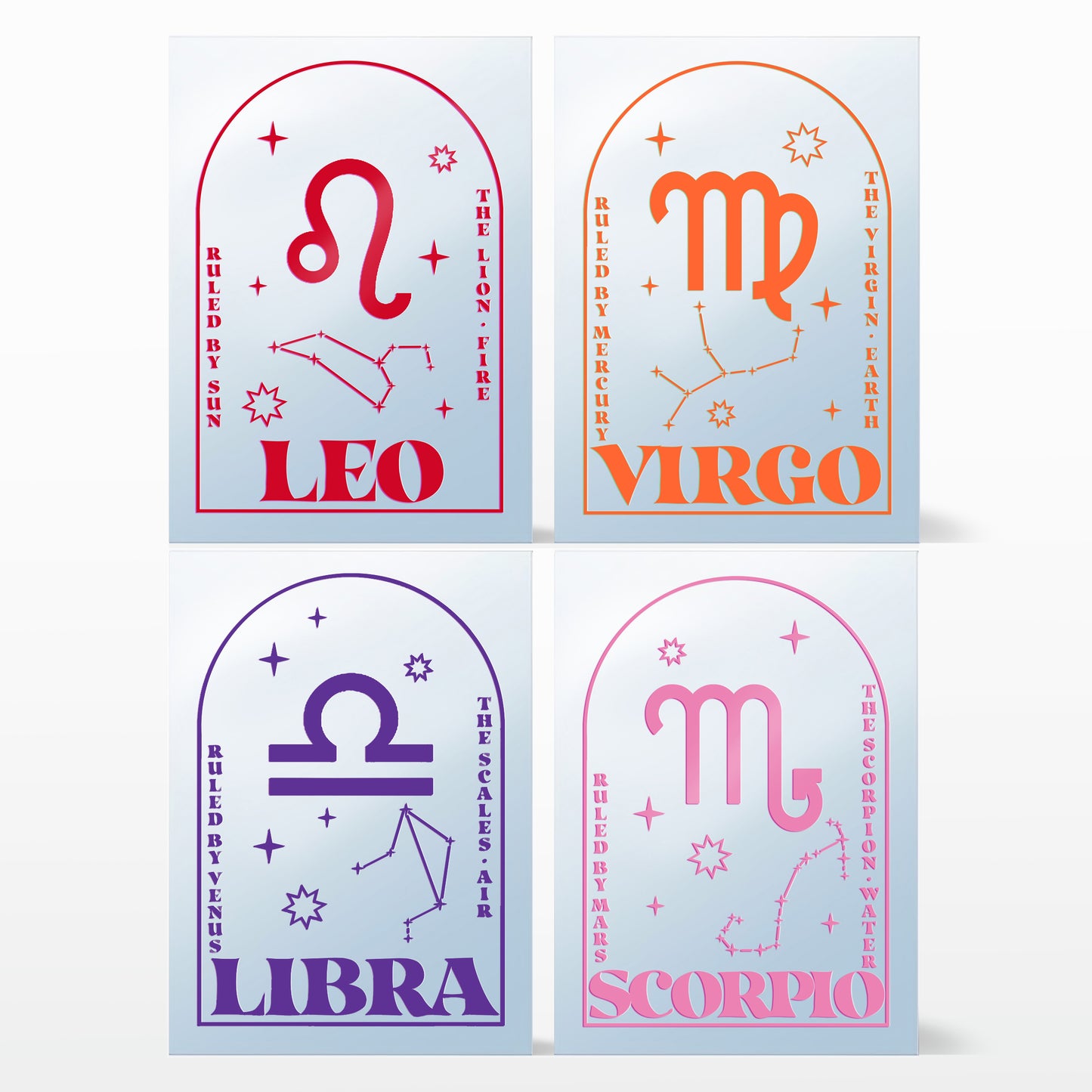 'Zodiac' Mirror (Choose your Sign + Colour)