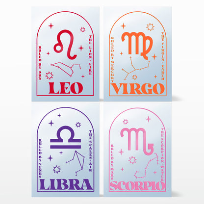 'Zodiac' Mirror (Choose your Sign + Colour)