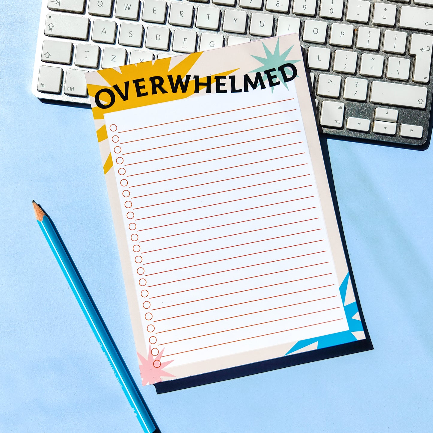 'Overwhelmed' A5 Desk Pad/Notepad