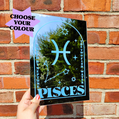 'Zodiac' Mirror (Choose your Sign + Colour)